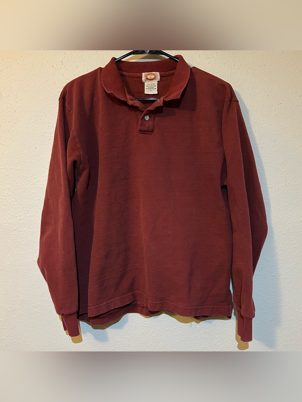 Vintage Banana Republic Long Sleeve Pique Polo Sz S